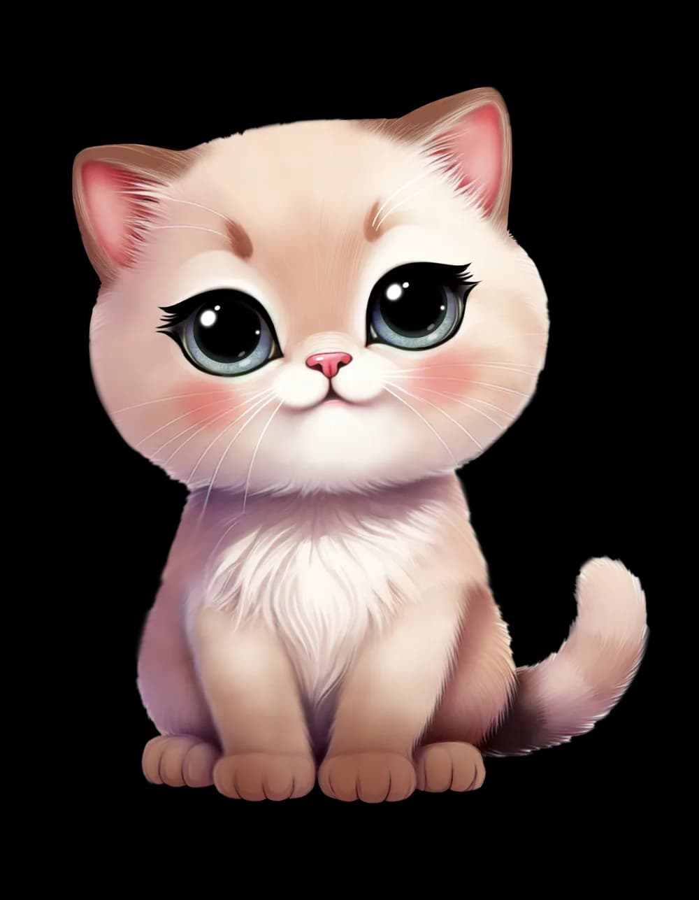The BSCOOL cream kitten mascot