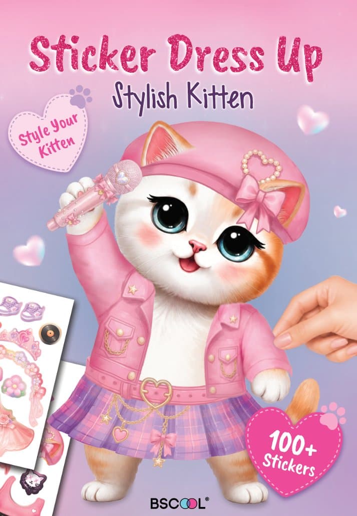Sticker dress up - stylish kitty